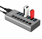 Acasis USB3.0 Splitter with 2A Power Supply 7-port Expansion HUB For PC Computer Notebook Cellphone