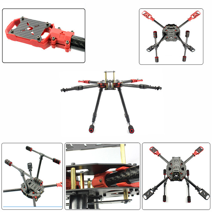 DIY 2.4GHz 4-Aixs RC Drone 630mm Frame Kit APM2.8 Flight Controller with AT9S TX RX Brushless Motor ESC Altitude Hold Quadcopter