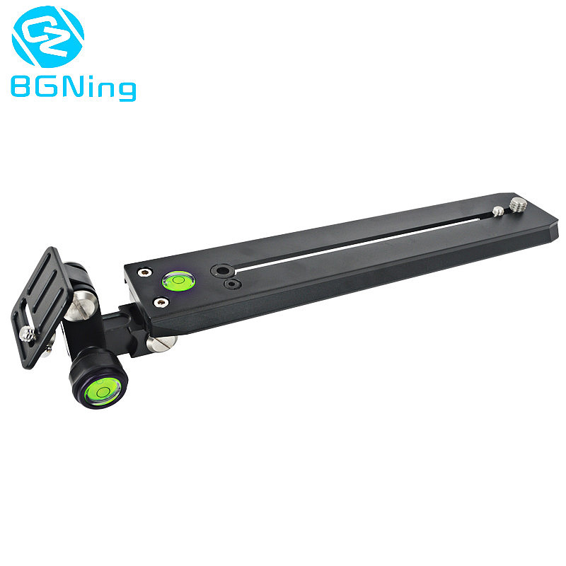 BGNING Telephoto Zoom Lens Bracket Support Holder 250mm Quick Release Plate Rail 1/4  3/8  for Benro S Video S6 S8 Monopod Head