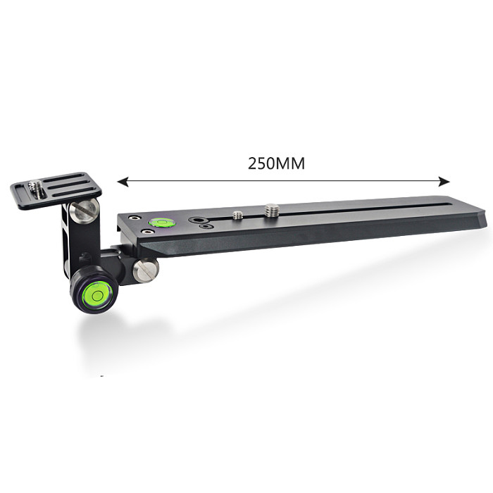 BGNING Telephoto Zoom Lens Bracket Support Holder 250mm Quick Release Plate Rail 1/4  3/8  for Benro S Video S6 S8 Monopod Head