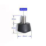 BGNING M8 / 3/8  Silver Color Bullet Stud Cone Anti Slip Tripod Spikes Floor Stands for Tripod Screw Mounting Camera Accessory