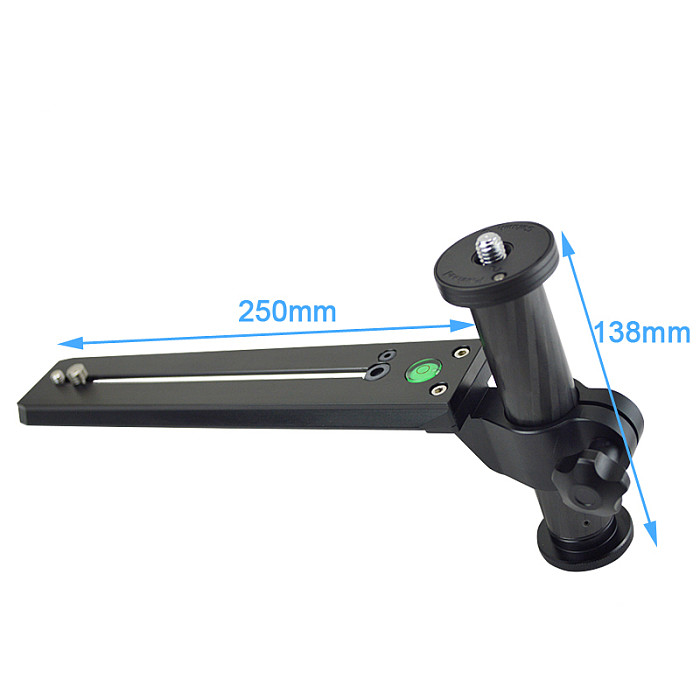 BGNING Telephoto Zoom Lens Bracket Support Holder 250mm Quick Release Plate Rail 1/4  3/8  for Benro S Video S6 S8 Monopod Head