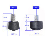 BGNING M8 / 3/8  Silver Color Bullet Stud Cone Anti Slip Tripod Spikes Floor Stands for Tripod Screw Mounting Camera Accessory