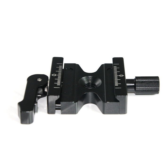 BGNING Aluminum CNC Double Lock 3/8  Quick Release Clamp w/ Adjustable Lever Knob for Arca Swiss RRS Wimberley Tripod Ball Head