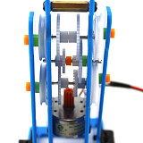 DIY Walk Remote Control Robot Solar Energy Gear Motor Model Building Kits Handmade Toys Science Technology Physical Gizmo Blocks for Children Kids (13.8*6*6cm)