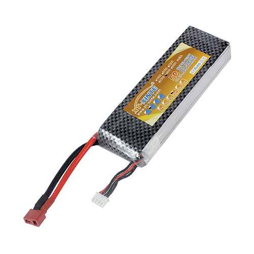 XT-XINTE 11.1V 4400MAH 30C 3S1P Lipo Battery with T Plug for RC Drone Helicopter Aircraft