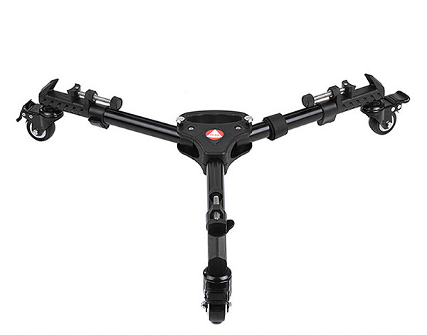 KINGJOY VX-600 Professional 3 Wheels Pulley Adjustable Tripod Base Stand Leg Mounts Caster For SLR DSLR Video Camera