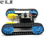 FEICHAO DIY Assembled Tank Model w/ Remote Control Robot Chassis Crawler Caterpillar Vehicle Material Kit Gifts for Kids