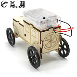 FEICHAO DIY Wooden Toys Car w/ Human Sensing Infrared Sensor Physical Material Kits Assembled Educational Model Vehicle Kid Gift