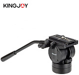 KINGJOY VT-2510 Video Fluid Dydraulic Damping Damper Tripod Ball Head with Quick Release Plate for DSLR Camera Camcorder
