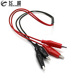 2 Wires 4 Clips Alligator Clip Electrical DIY Test Probe Leads Double-ended Crocodile Clips Test Jumper Wire Multimeter Tool