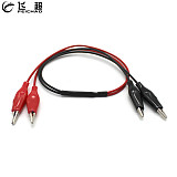 2 Wires 4 Clips Alligator Clip Electrical DIY Test Probe Leads Double-ended Crocodile Clips Test Jumper Wire Multimeter Tool