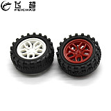 10Pcs Plastic 31*2mm Mini Wheels 31mm Dia Tires 2.0mm Hole Tyre for DIY 2WD / 4WD Vehicle Model Car Robotic Kit Parts Robot Toys