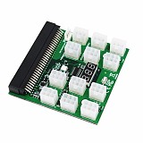 PCI-E 12V 64Pin to 12x 6Pin Power Supply Server Adapter Breakout Board w 12Pcs 6Pin Power Cable for HP 1200W 750W PSU GPU Mining