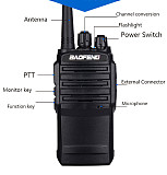 Baofeng BF-UV62 Portable Walkie Talkie PTT 5W 128CH FM Radio UV-62 Mic Two Way Radio with Flashlight Communicator Transceiver