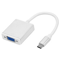 XT-XINTE Type-C to VGA Female Conversion Line USB3.1 HD Converter Video Extension Cable