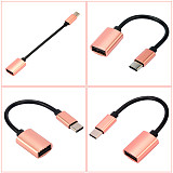 Type C OTG Hose Data Cable USB3.1 Metal Adapter Cable Mobile Phone Extension Cord