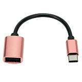 Type C OTG Hose Data Cable USB3.1 Metal Adapter Cable Mobile Phone Extension Cord