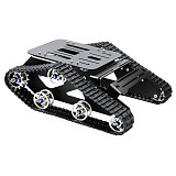 FEICHAO Smart Car Platform Tracked Robot Metal Aluminium Alloy Tank Chassis with Powerful Dual DC 12V Motor for DIY STEM Education Assembled