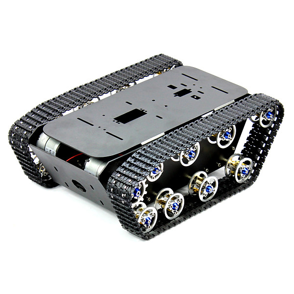 FEICHAO Smart Robot Car Tank Chassis Kit Aluminum Alloy Big Platform with Motors for DIY Remote Control Robot Car Toys