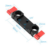 F07095 DSLR Rig Rod Clamp Rail Block For 15mm Rod Baseplate Mount Support 5D2 5D3 7D