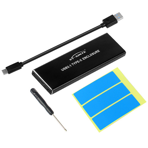 XT-XINTE NVMe PCIE USB3.1 HDD Enclosure M.2 to USB Type C 3.1 M KEY SSD Hard Disk Drive Case External Mobile Box