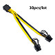 XT-XINTE 10pcs CPU 8pin to Graphics Card Double 8pin Power Cable CPU 8P female to 6+2pin Adapter Cord Line