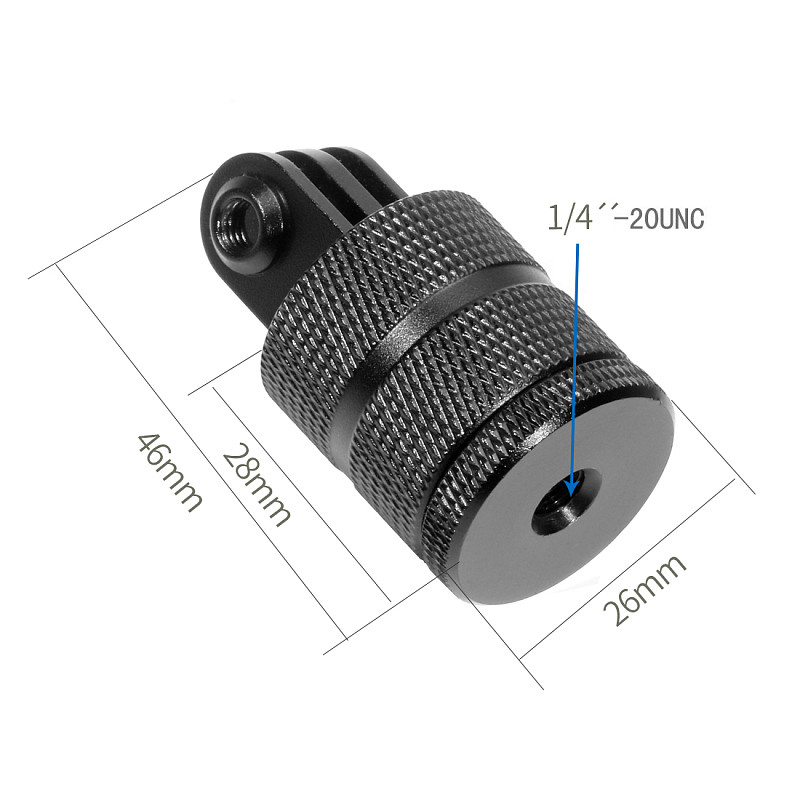 OEM Aluminium 360 Degree Rotation 12 Direction Positions Camera CNC Connector Tripod Mount for GoPro13 Hero 2 3 3+ 4 SJ400