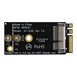 XT-XINTE BCM94360CS2 BCM943224PCIEBT2 12+6 Pin Bluetooth Wifi Wireless Card Module to NGFF M.2 Key A / E Adapter for Mac OS