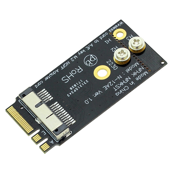 XT-XINTE BCM94360CS2 BCM943224PCIEBT2 12+6 Pin Bluetooth Wifi Wireless Card Module to NGFF M.2 Key A / E Adapter for Mac OS