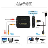 Acasis 1080P HDMI to SCART AV Converter Adapter Box HDMI2AV HD Video Audio Adapter HDMI in Scart out for PS4 DVD Old TV NTSC PAL