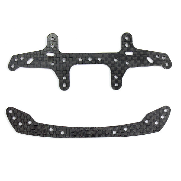 High Quality Carbon Fiber Front and Rear Sliding Damper Sets with Lettering for 2013 TAMIYA 4WD Model Spare Parts