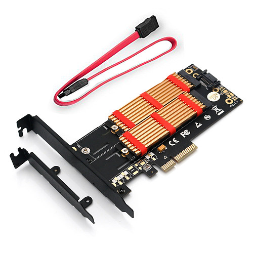 Us 10 96 Xt Xinte M 2 Nvme Ssd Ngff To Pci E X4 3 0 Adapter M Key B Key Dual Interface Riser Card Pcie3 0 W Metal Bracket Heatsink For Desktop M Xt Xinte Com