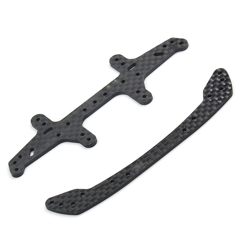 High Quality Carbon Fiber Front and Rear Sliding Damper Sets with Lettering for 2013 TAMIYA 4WD Model Spare Parts