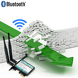 XT-XINTE 802.11 AC A/B/G/N/AC 7265 Module to PCI-E 1X Desktop Wifi Card Adapter Bluetooth 4.0 AC1200 2.4Ghz-300Mbps/5Ghz-867Mbps Bracket