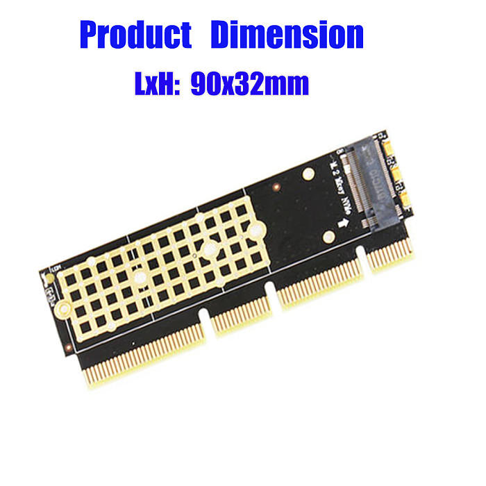XT-XINTE M.2 NGFF NVMe SSD to PCI-E 3.0 16x X16/X8/X4 Adapter M2 NGFF Key M PCIE Extender Card w/ Heat Sink Radiator for 1U 2U Servers PC