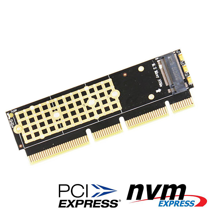 XT-XINTE M.2 NGFF NVMe SSD to PCI-E 3.0 16x X16/X8/X4 Adapter M2 NGFF Key M PCIE Extender Card w/ Heat Sink Radiator for 1U 2U Servers PC