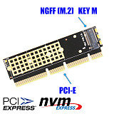 XT-XINTE M.2 NGFF NVMe SSD to PCI-E 3.0 16x X16/X8/X4 Adapter M2 NGFF Key M PCIE Extender Card w/ Heat Sink Radiator for 1U 2U Servers PC