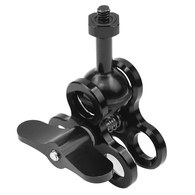 Diving Ball Fixture Lights Arm Triple Butterfly Clip Clamp Mount 1/4  Screw Adapter for Gopro13 Hero 5 6 Xiaomi GitUp DSLR Camera