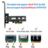 XT-XINTE M Key M.2 NVMe PCI-e SSD NGFF Type to PCIE PCI Express 3.0 4X Adapter Card with Heatsink for PC Laptop Support 2242 2260 2280