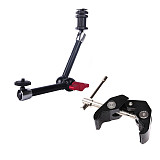 BGNING Adjustable Friction Articulating Magic Arm Super Clamp With 11 Inch Magic Arm Kit for DSLR Camera