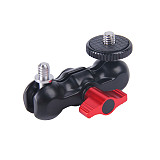 BGNING Adjustable Friction Articulating Magic Arm Super Clamp With Dual 1/4 75MM Ball Head Mount for DSLR Camera Canon Nikon