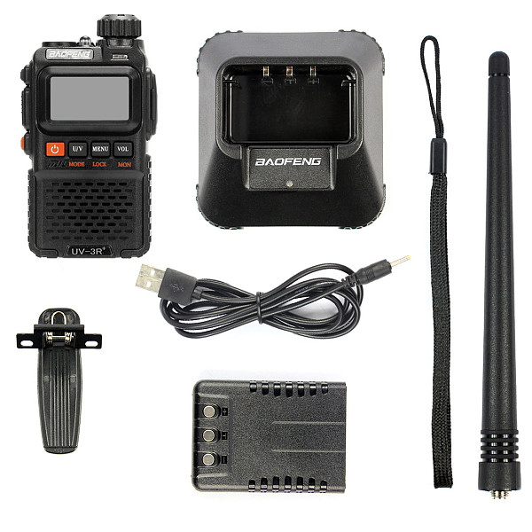 BaoFeng UV-3R Plus Walkie Talkie Portable UHF VHF UV 3R+ CB Radio VOX Flashlight Mini FM Transceiver Ham Radio