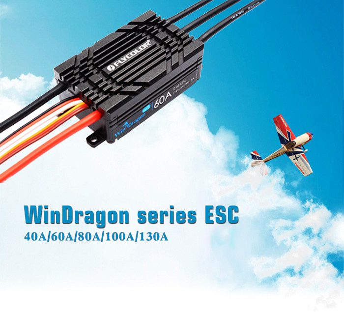 Flycolor WinDragon ESC 2-6S Speed Controller 40A 60A 80A 100A 130A Support WIFI APP Programming for RC Racing Drone Aircraft