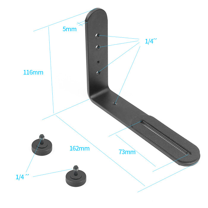 BGNING Single L 1/4  Screw Shaped Photography Light Bracket Tripod Camera LED Flash Holder for Canon Nikon SLR Camera LED