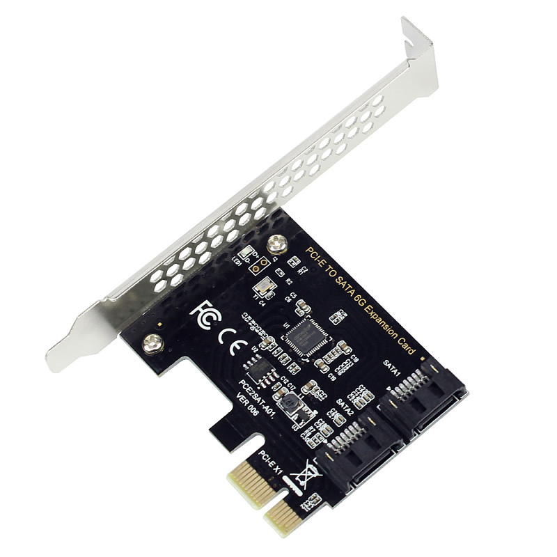PCI-E Adapter Card PCI Express to SATA3.0 2-Port SATA III 6G Expansion Controller Card Adapter