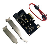 2 ports M.2 PCIE Adapter Card of M key M.2 NGFF SSD to PCI-E X4 Adapter and B key M.2 NGFF SSD to SATA Adaptor+7pin SATA Cable
