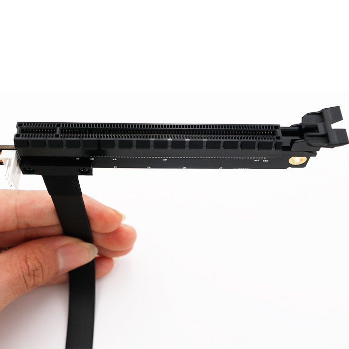 XT-XINTE High Quality PCI-E PCI Express 1X to 16X Extension Cable with Additional Power Input Connector