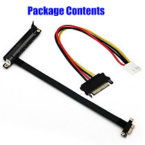 XT-XINTE High Quality PCI-E PCI Express 1X to 16X Extension Cable with Additional Power Input Connector