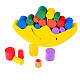 Feichao Moon Balancing Frame Baby Early Learning Toy Montessori Teaching Aids Moon Balance Colorful Early Development Wood Block Toys